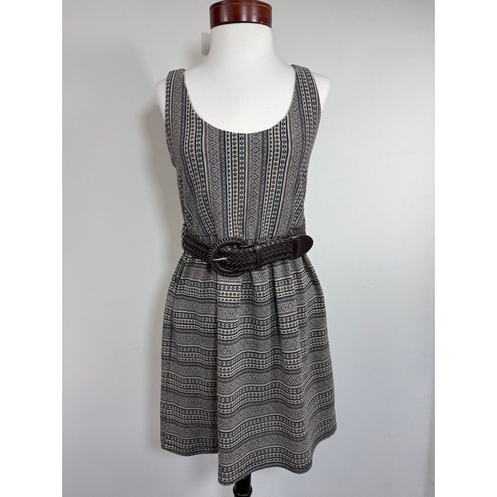 Wet Seal Mini Dress with Belt‎ Y2K Boho Festival Western Tribal Fit Flare Medium